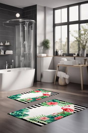 Mijölnir Juego de Alfombrillas de Baño CT-5319 de 2 Piezas Multicolor